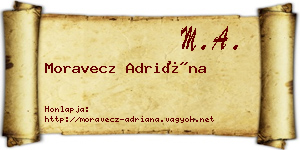 Moravecz Adriána névjegykártya
